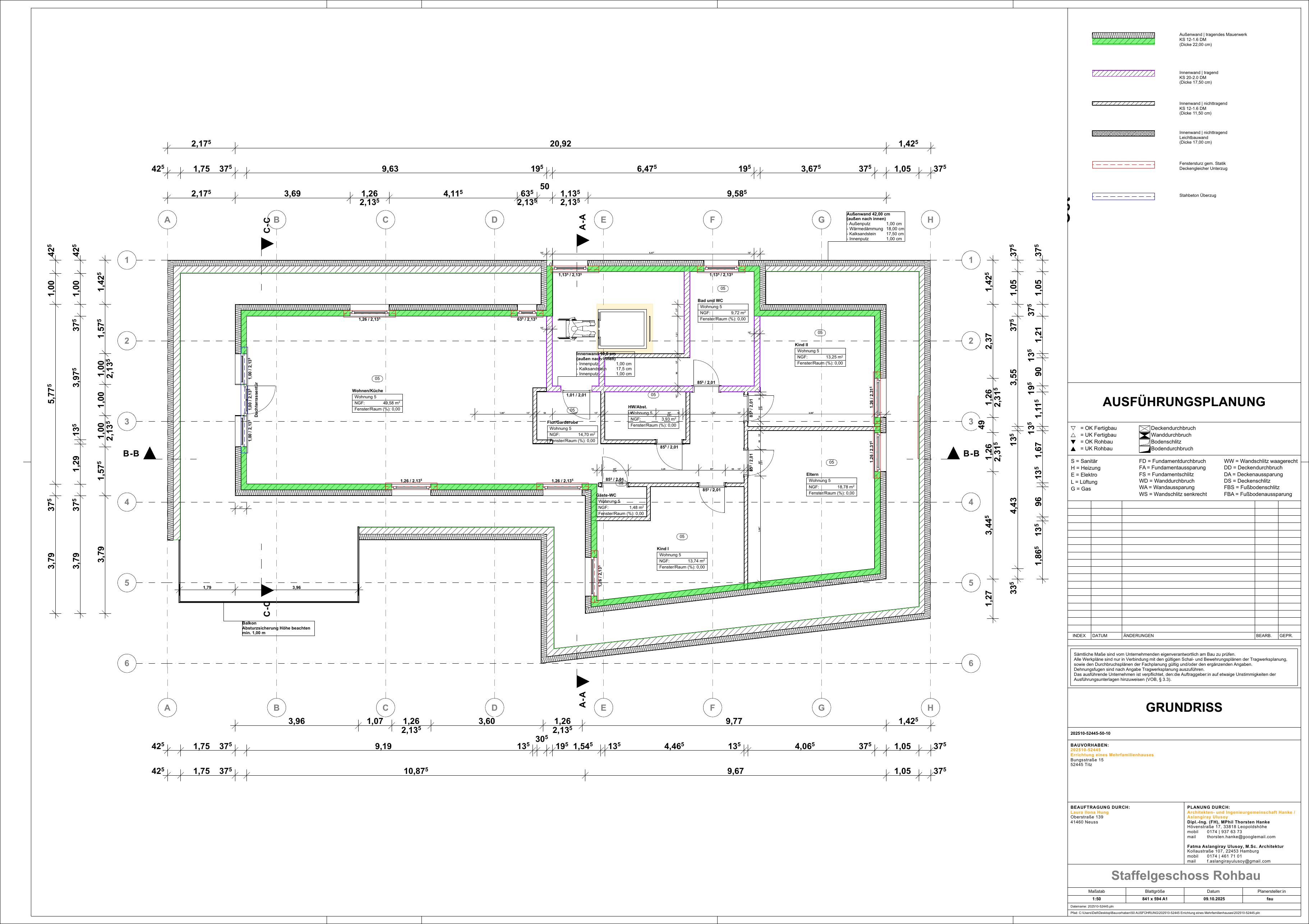Grundriss Staffelgeschoss